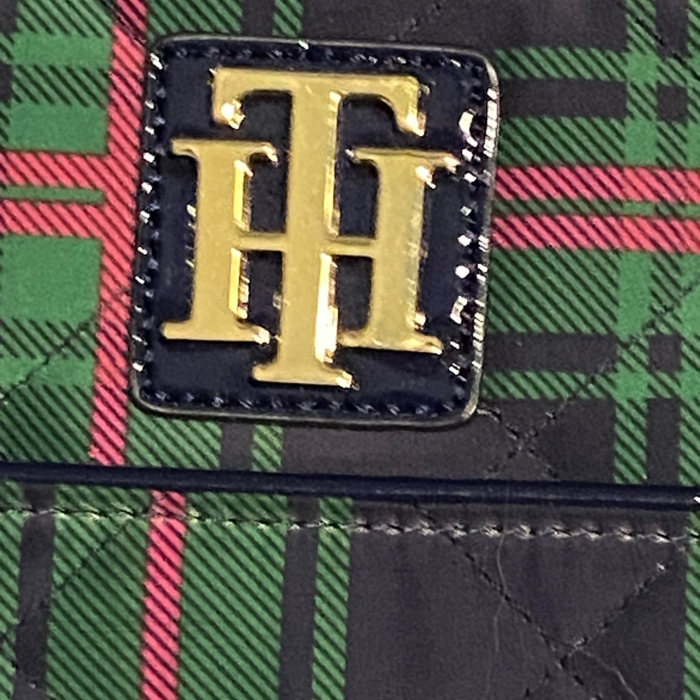 Tommy Hilfiger Blue and Green Plaid Tote - Picture 2 of 9